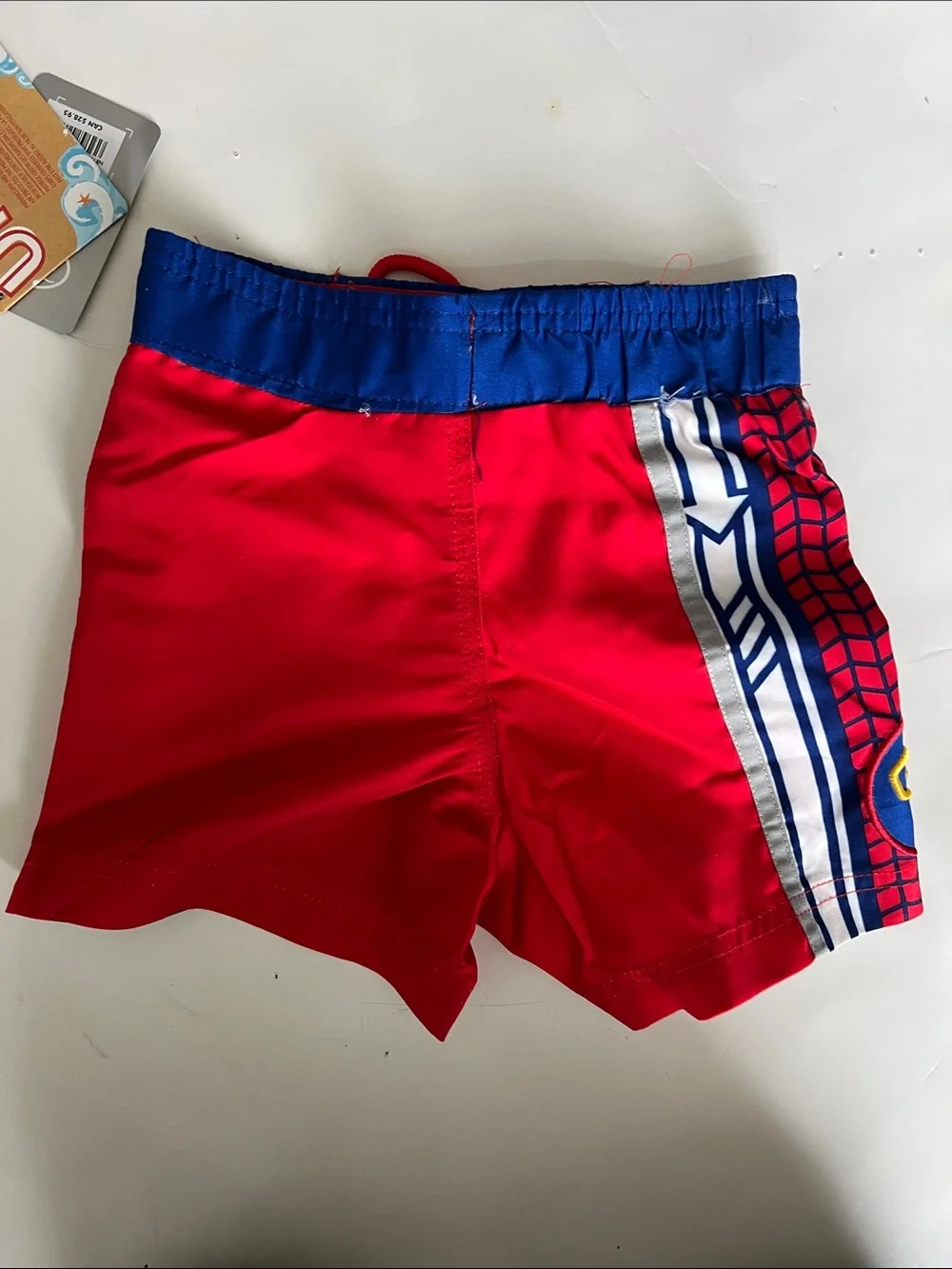 Disney Boys Red Blue Mickey Mouse Racing Swim Trunks